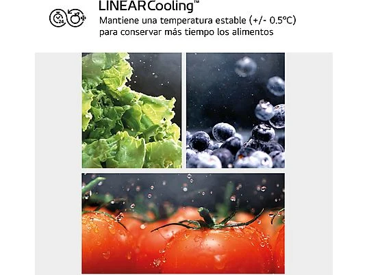 Frigorífico combi - LG GBV5250CPY, Total No Frost, 203 cm, 387 L, DoorCooling+™, FRESHConverter™, Inox antihuellas - Imagen 11