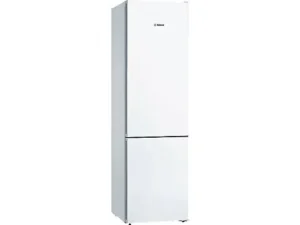 Frigorífico combi - Bosch KGN39VWDA, No Frost, 203 cm, 366 l, Bandejas extraíbles cristal, Blanco