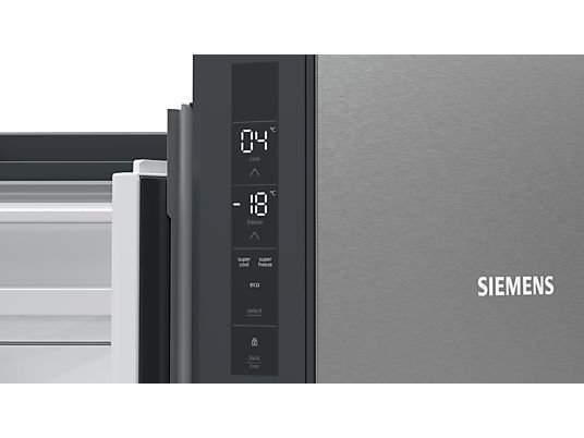 Frigorífico americano - Siemens KF96NVPEA, No Frost, 183 cm, 605 l, Cajón HyperFresh, SuperRefrigeración, Iluminación LED, Inox - Imagen 3