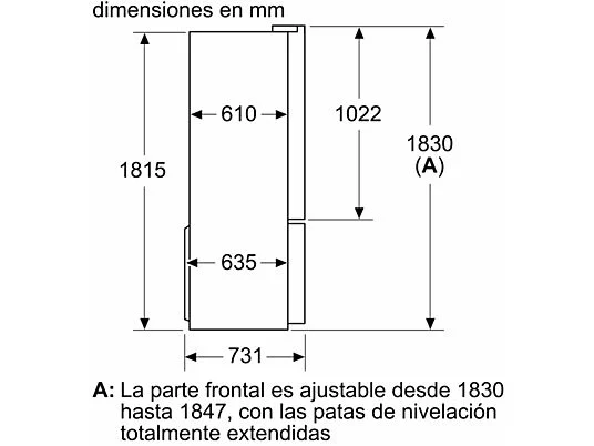 Frigorífico americano - Bosch KFN96APEA, No Frost, 183 cm, 605 l, Capacidad XXL, Cajón BigBox, Inox - Imagen 11