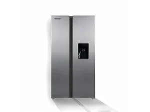 Frigorifico americano - HONEST H760DXVIN, Doble puerta, 505 L, Dispensador de Agua, Altura 178 cm, Plata